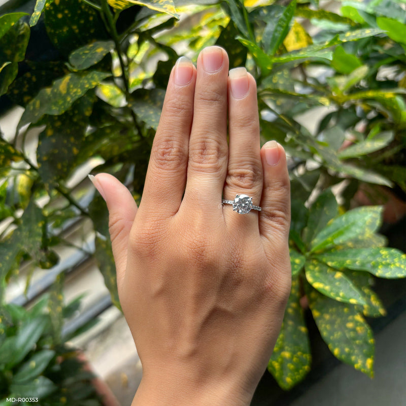 The Aurora Pave Ring 14K Rose Gold