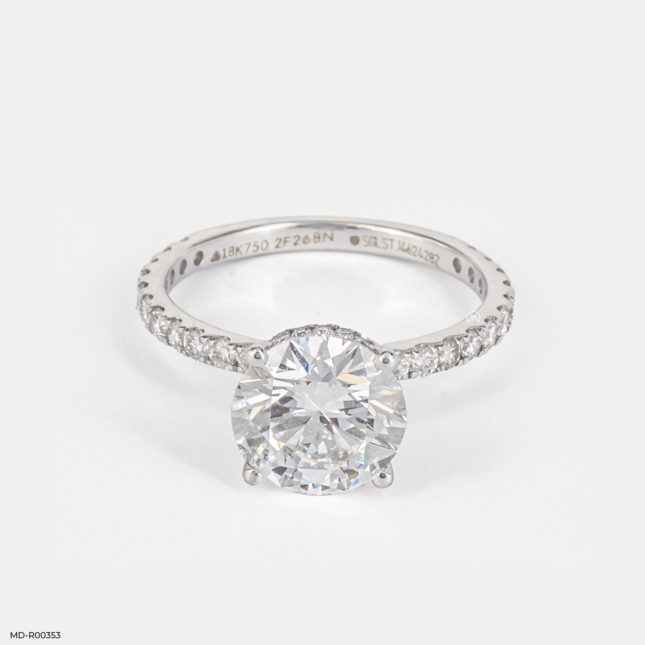 The Aurora Pave Ring 9K White Gold