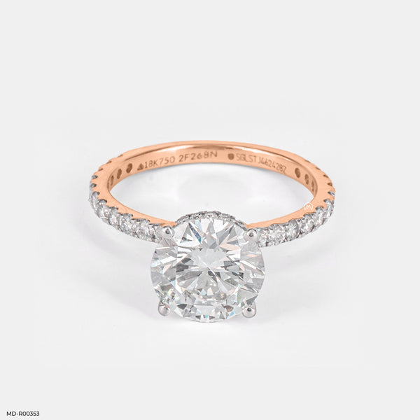 The Aurora Pave Ring 18K Rose Gold