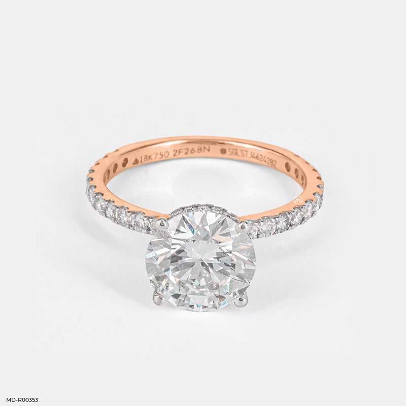 The Aurora Pave Ring 14K Rose Gold