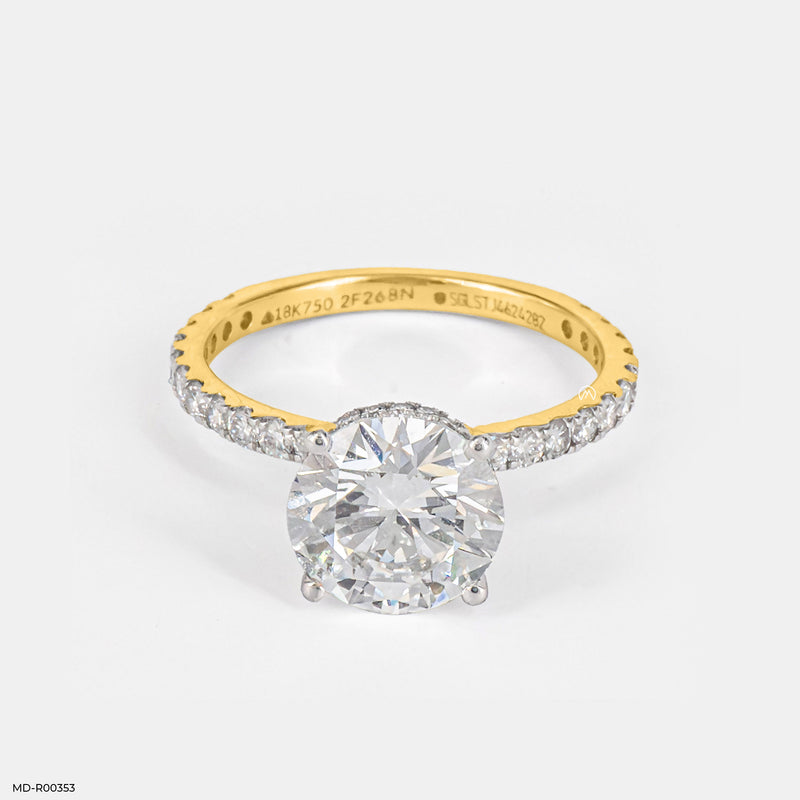 The Aurora Pave Ring 14K Rose Gold