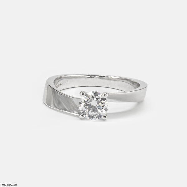The Golden Wave Ring 14K White Gold