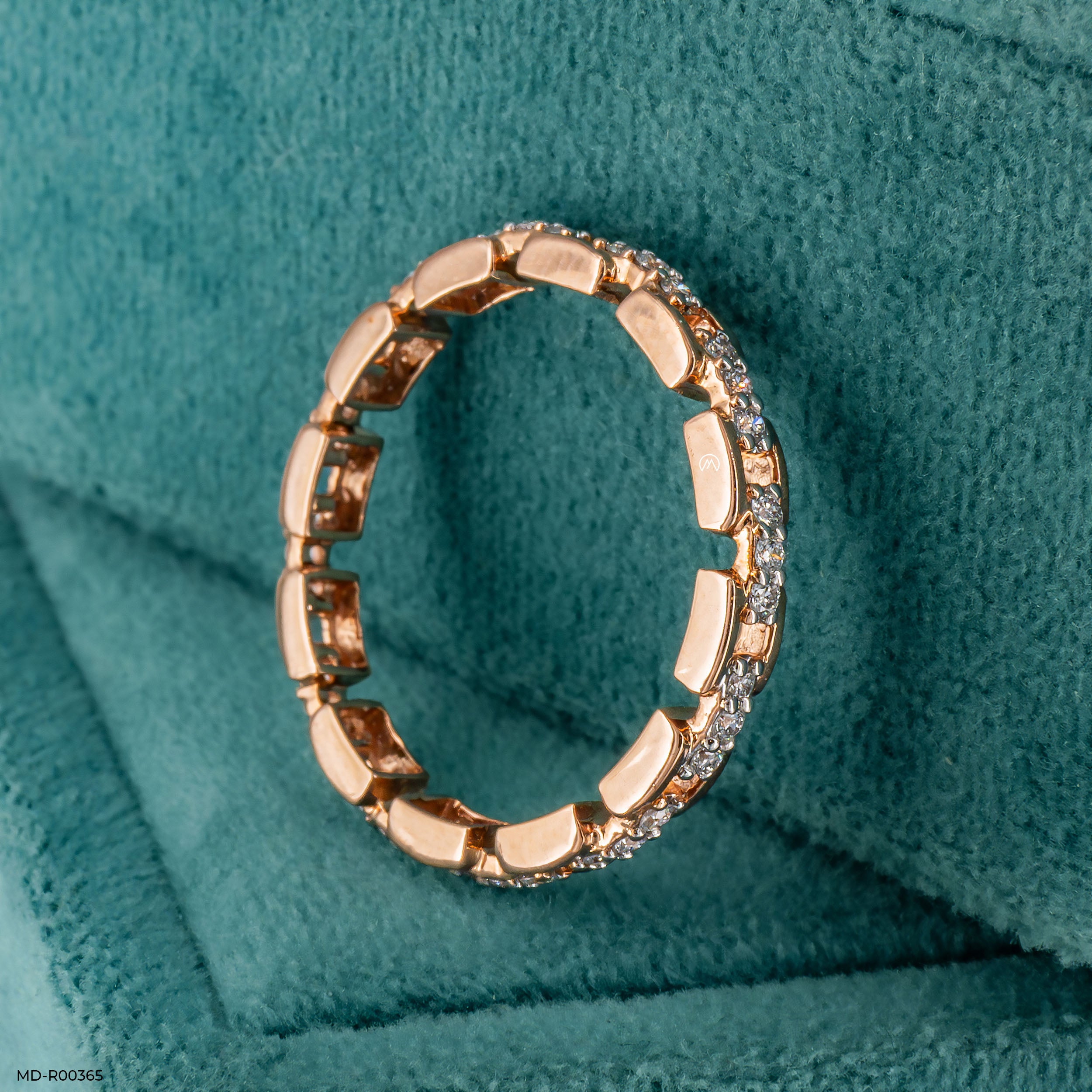 Linked Diamond Rings Platinum 950