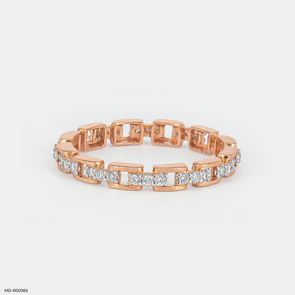 Linked Diamond Ring 14K Rose Gold