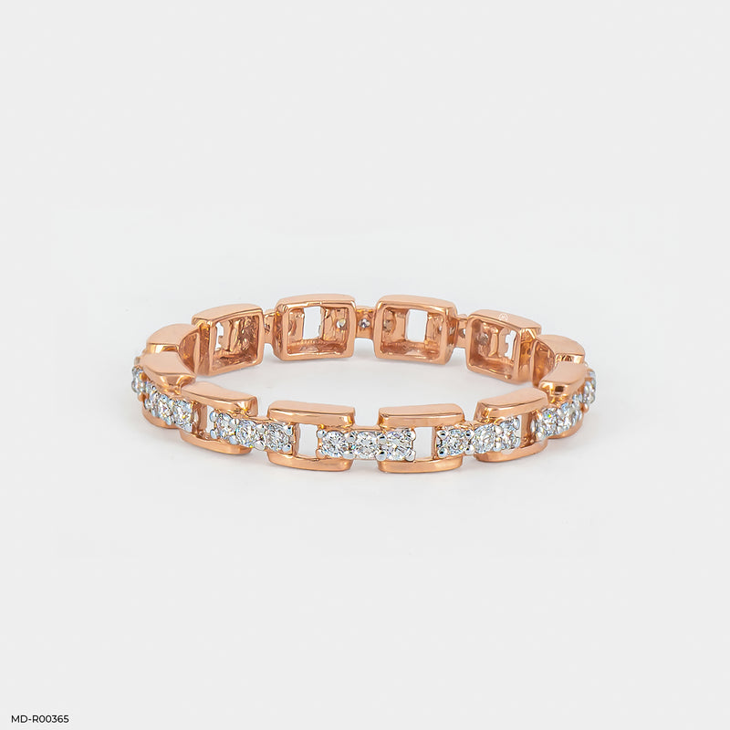 Linked Diamond Ring 14K Rose Gold