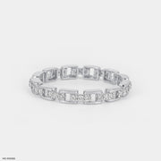 Linked Diamond Rings Platinum 950