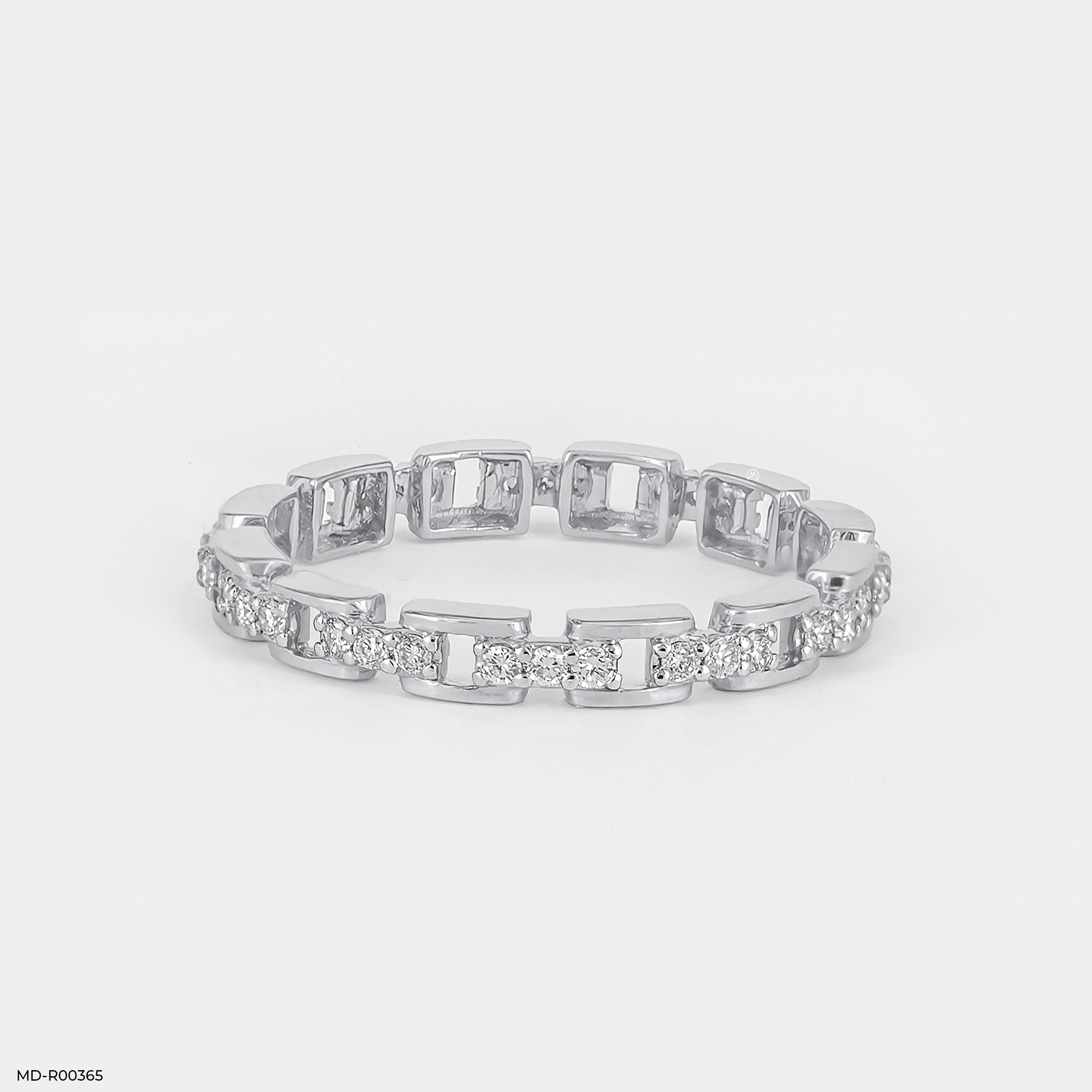 Linked Diamond Rings Platinum 950