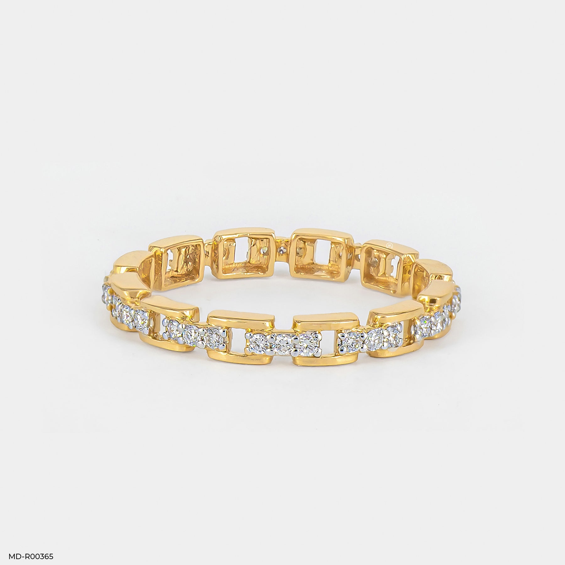 Linked Diamond Rings 14K White Gold
