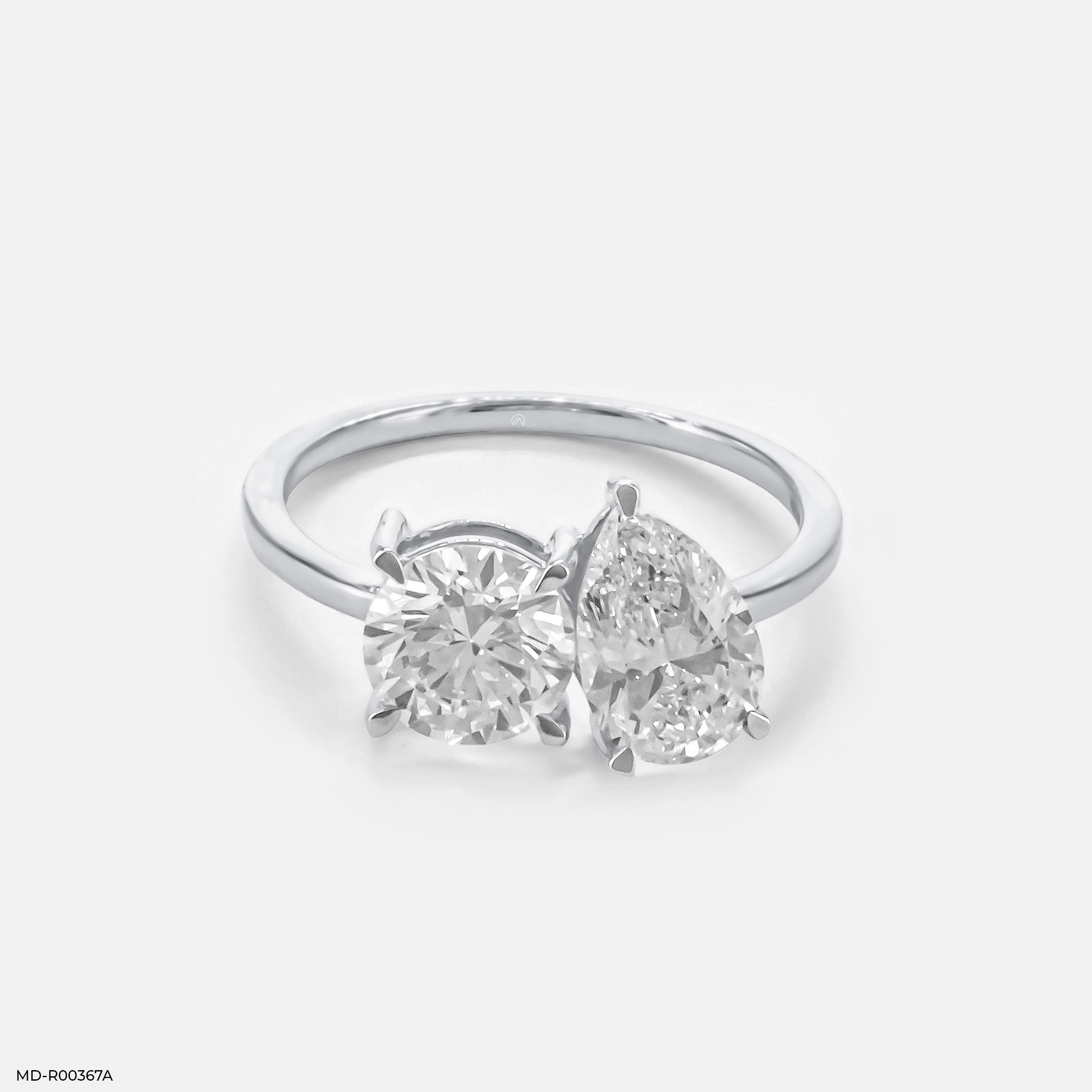 2 Carat Toi Et Moi Solitaire Ring