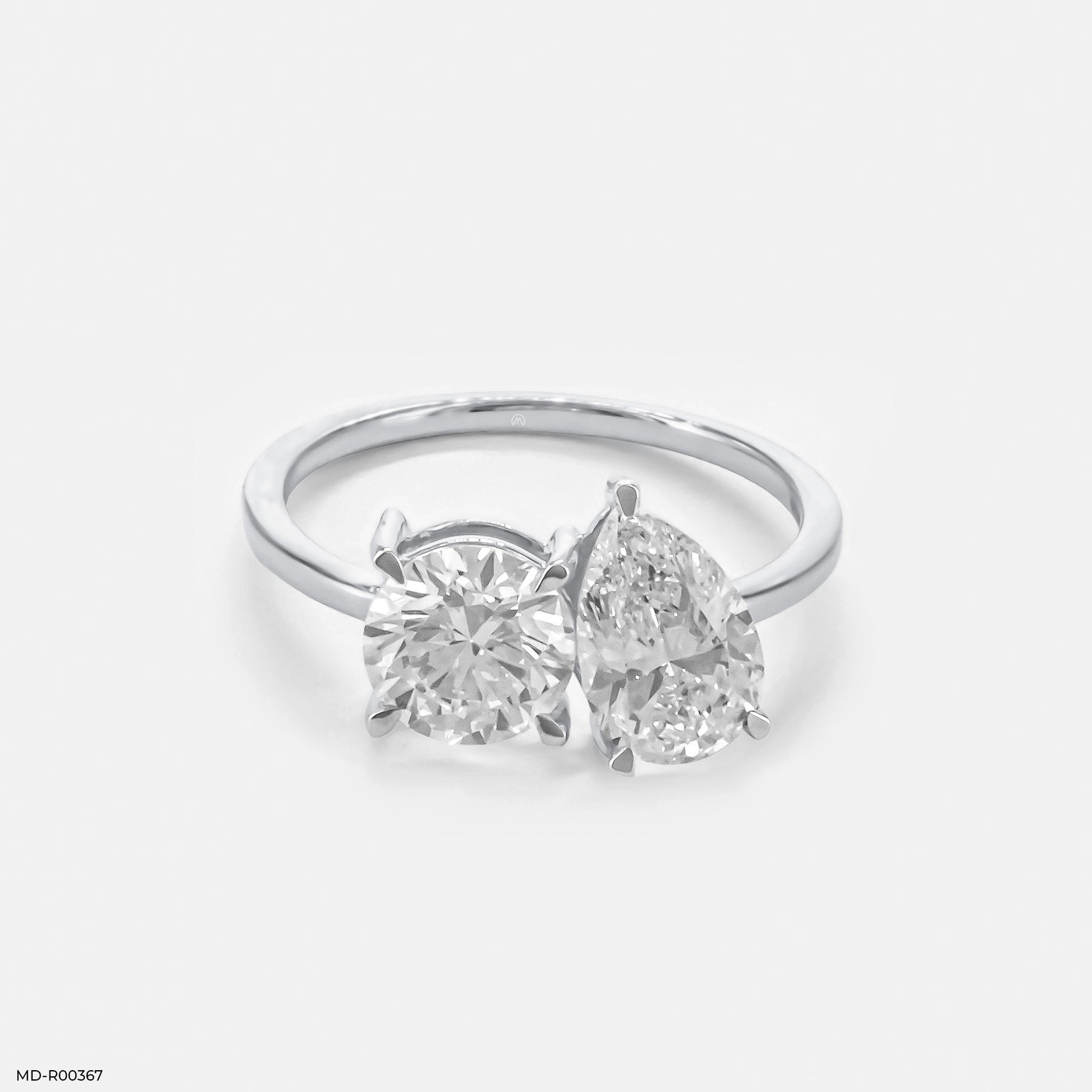 2 Carat Toi Et Moi Solitaire Ring 14K Rose Gold