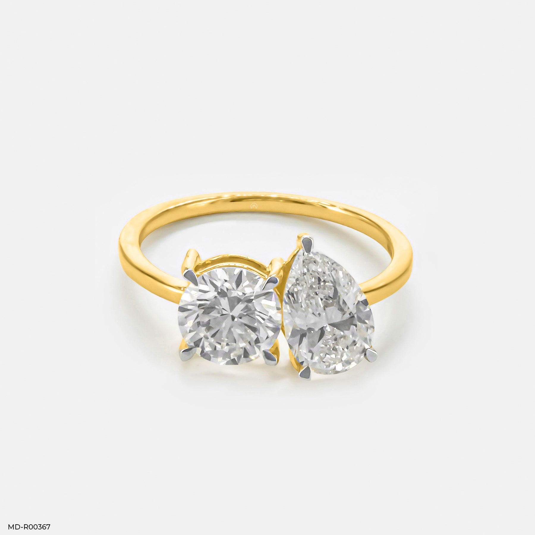 2 Carat Toi Et Moi Solitaire Ring 14K Rose Gold