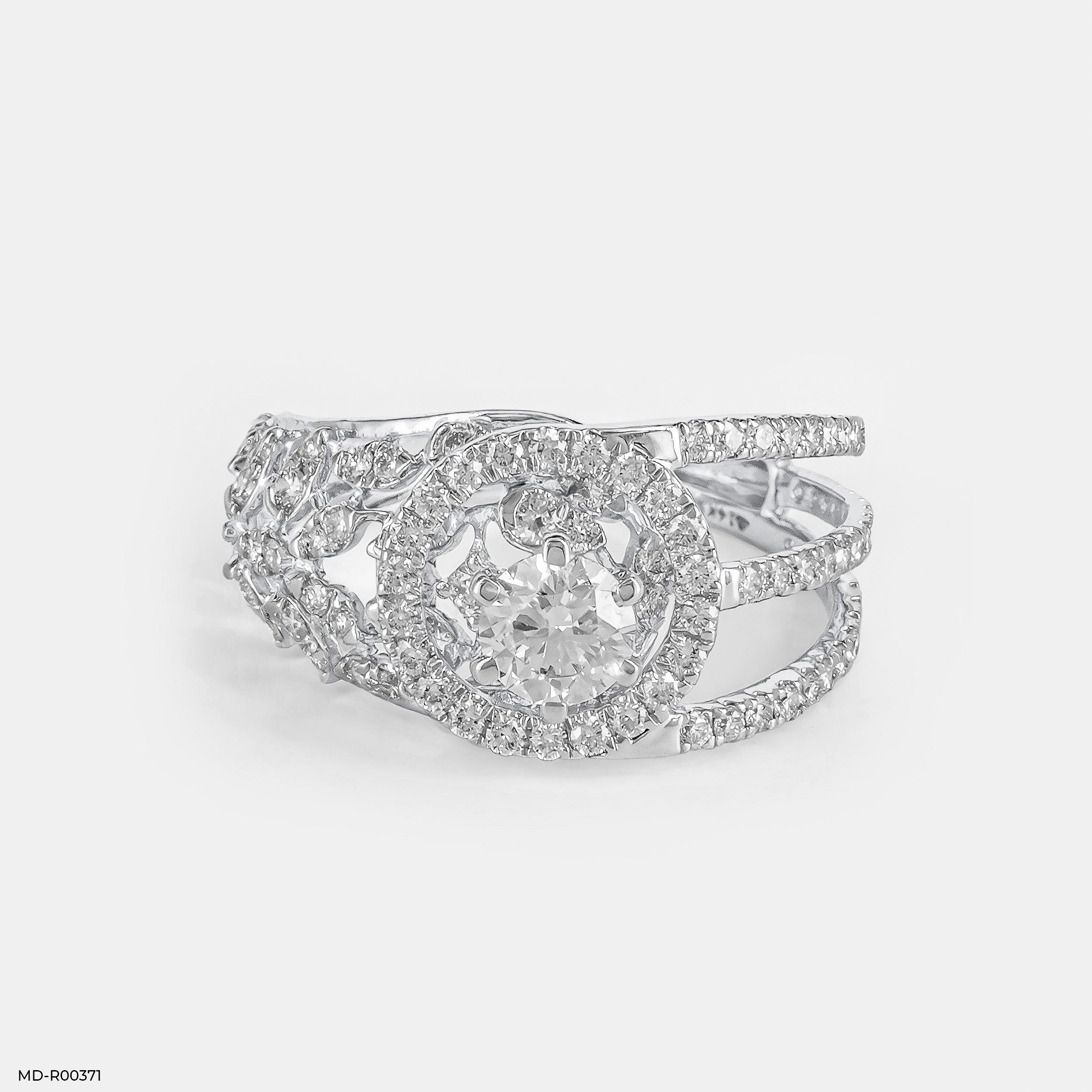 1.75 Carat Floral Cocktail Lab Diamond Ring