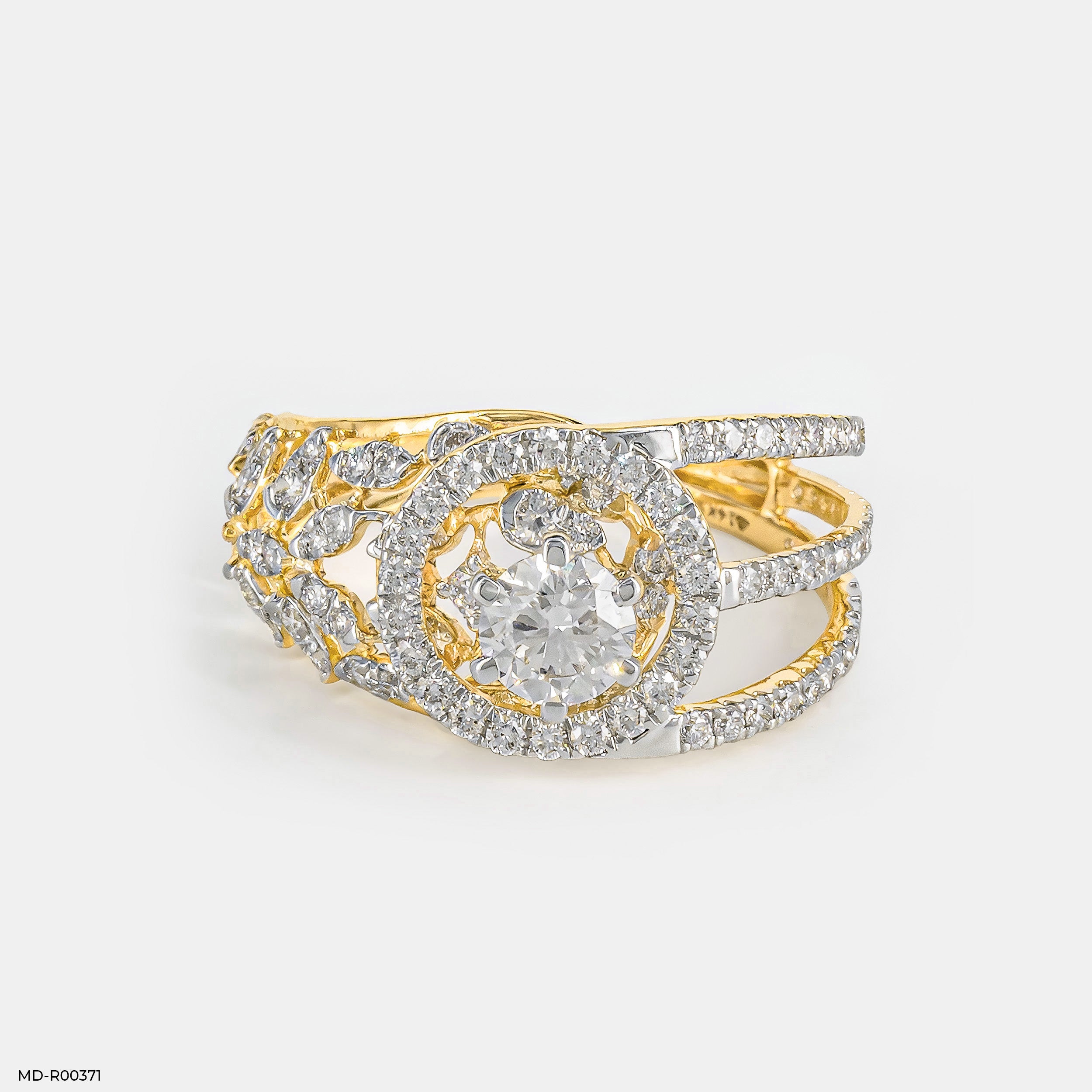 1.75 Carat Floral Cocktail Lab Diamond Ring