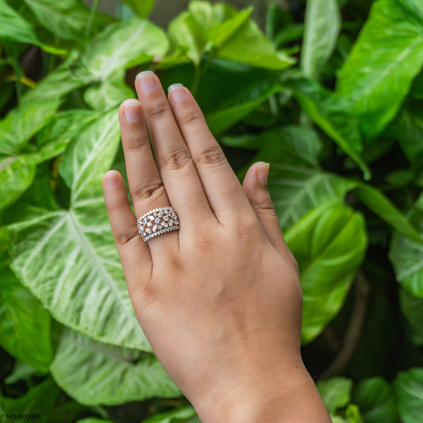 Celestial Bloom Rings 14K Rose Gold