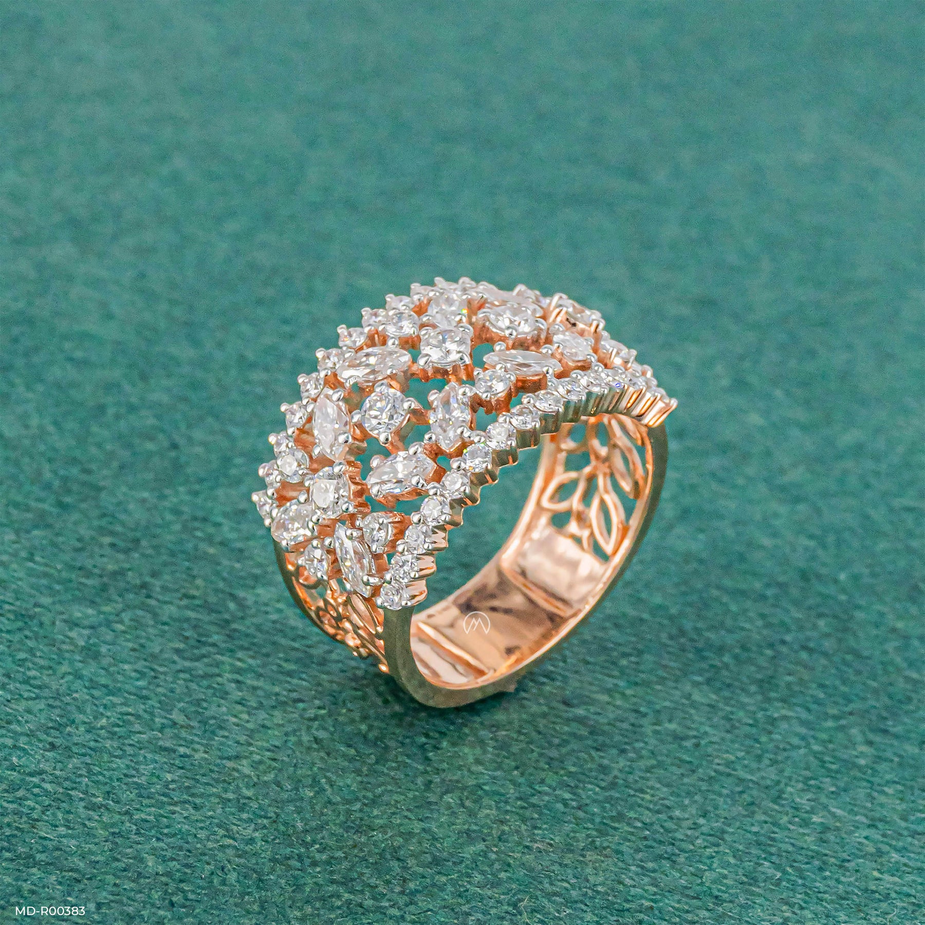 Celestial Bloom Rings 14K Rose Gold