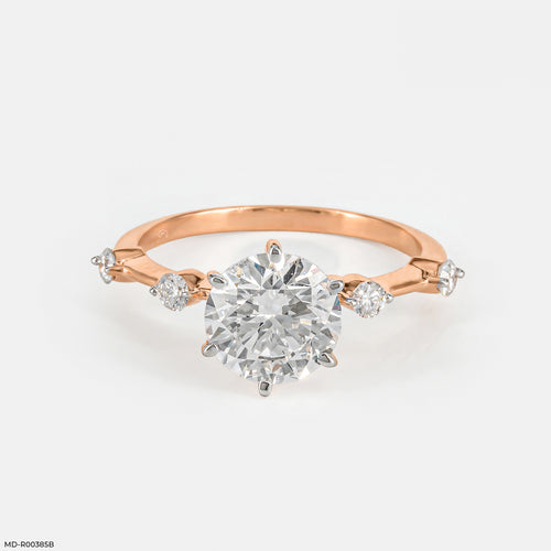 1 Carat Royal Solitaire Lab Diamond Ring 14K Rose Gold