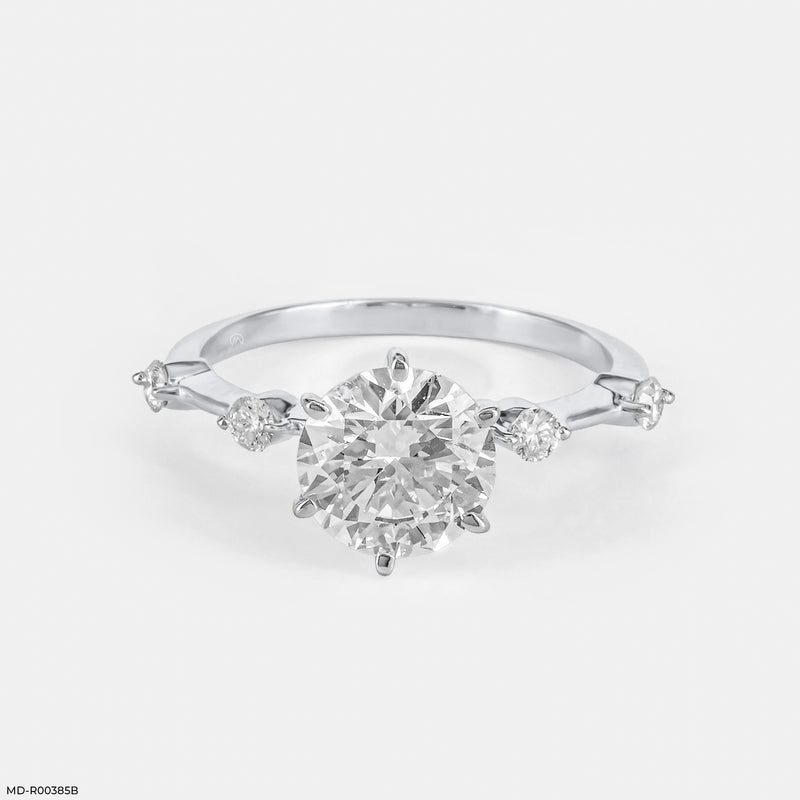 Royal Solitaire Lab Diamond Ring 14K Rose Gold