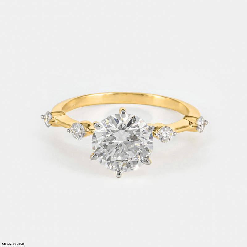 Royal Solitaire Lab Diamond Ring 14K Rose Gold