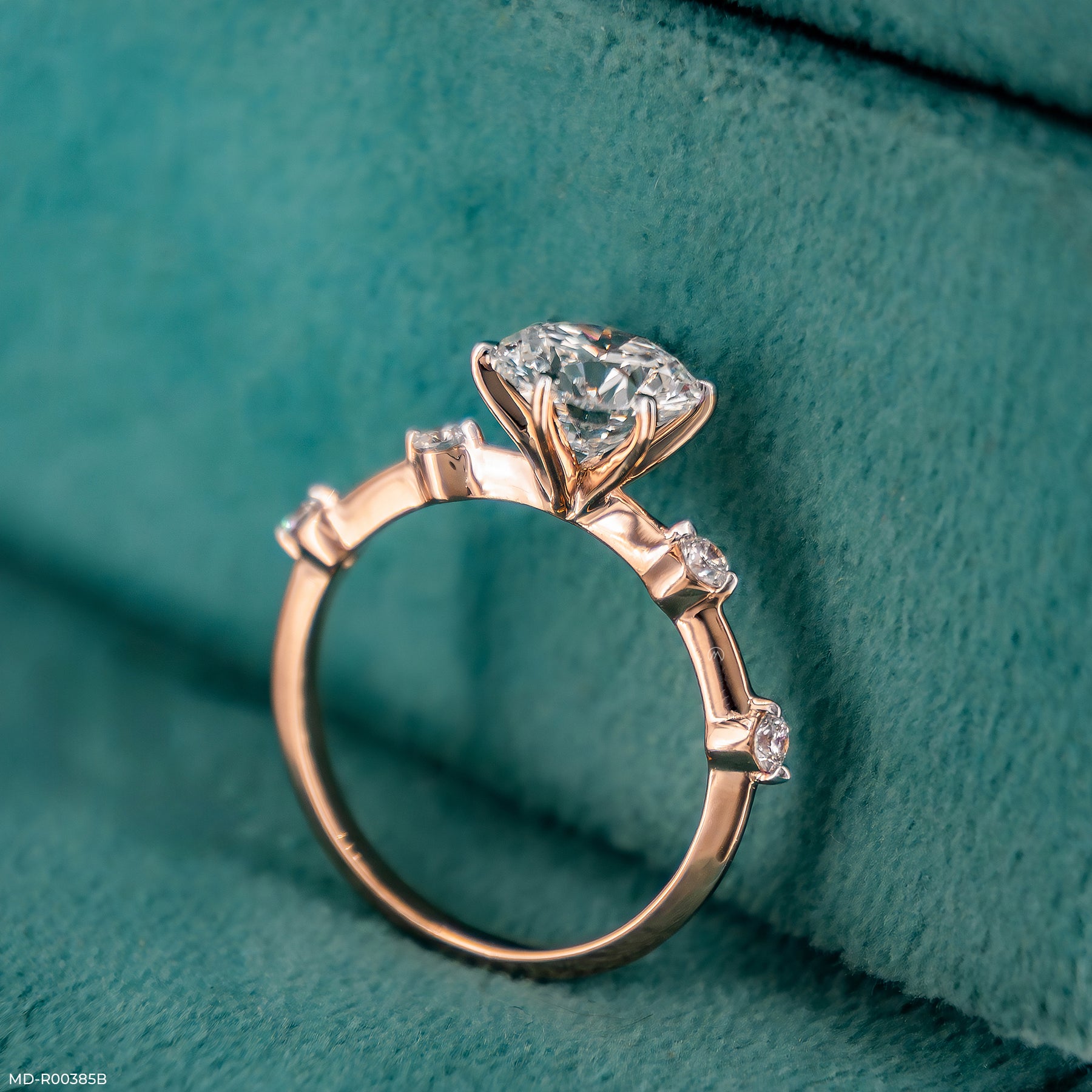 1 Carat Royal Solitaire Lab Diamond Ring 14K Rose Gold