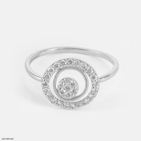 Moonshine Diamond Ring 14K White Gold