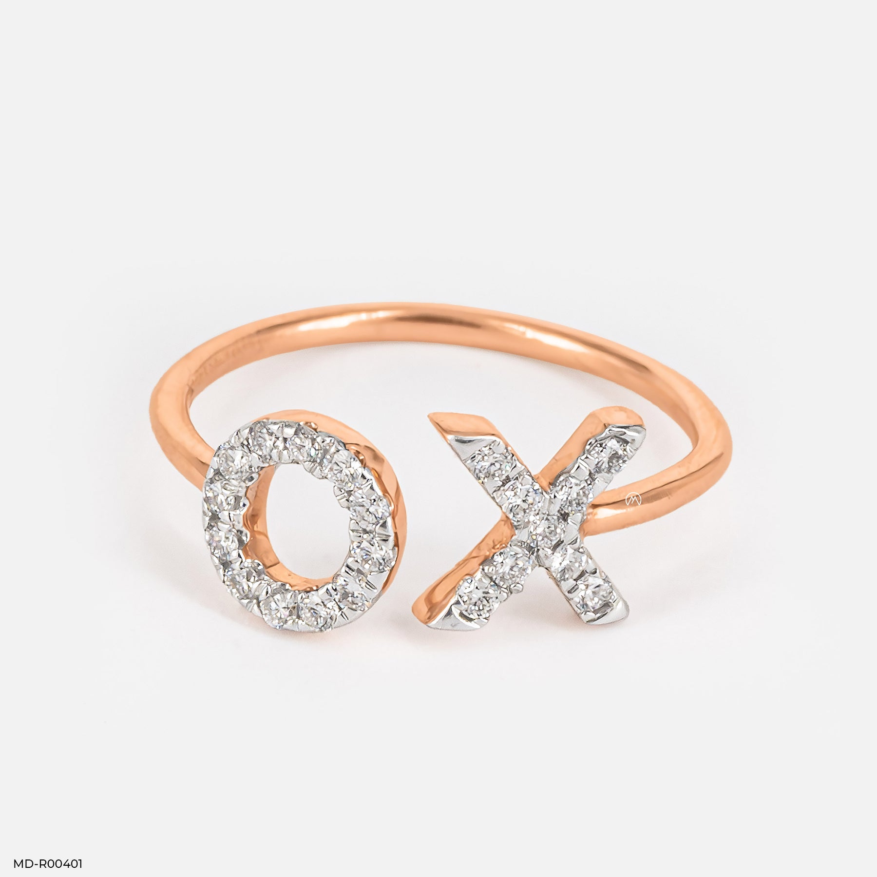 0.15 Carat XO Lab Diamond Ring 14K Rose Gold