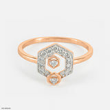 Regal Beauty Diamond Ring 14K Rose Gold