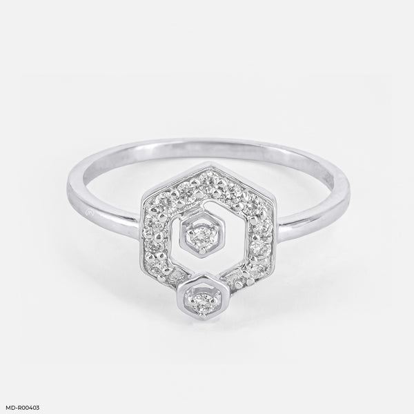 Regal Beauty Diamond Ring 14K White Gold