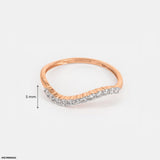 0.20 Carat Wavey Lab Diamond Ring 14K Yellow Gold