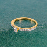 Redefined Aura Diamond Rings 14K Yellow Gold