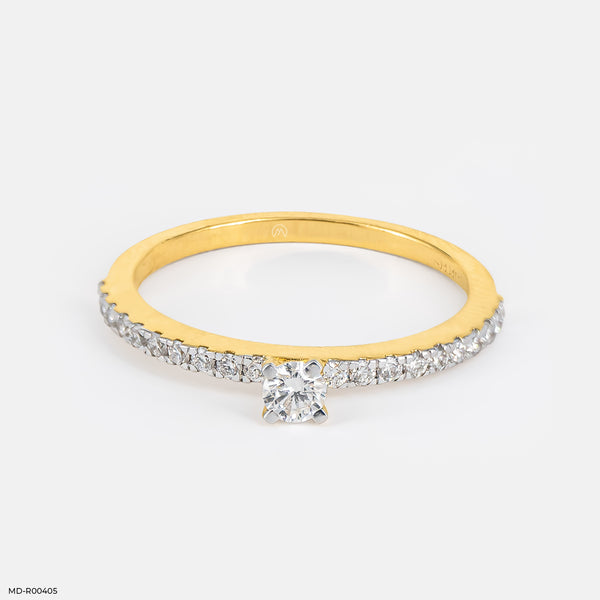 Redefined Aura Diamond Rings 18K Yellow Gold