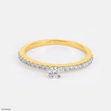 Redefined Aura Diamond Rings 14K Yellow Gold