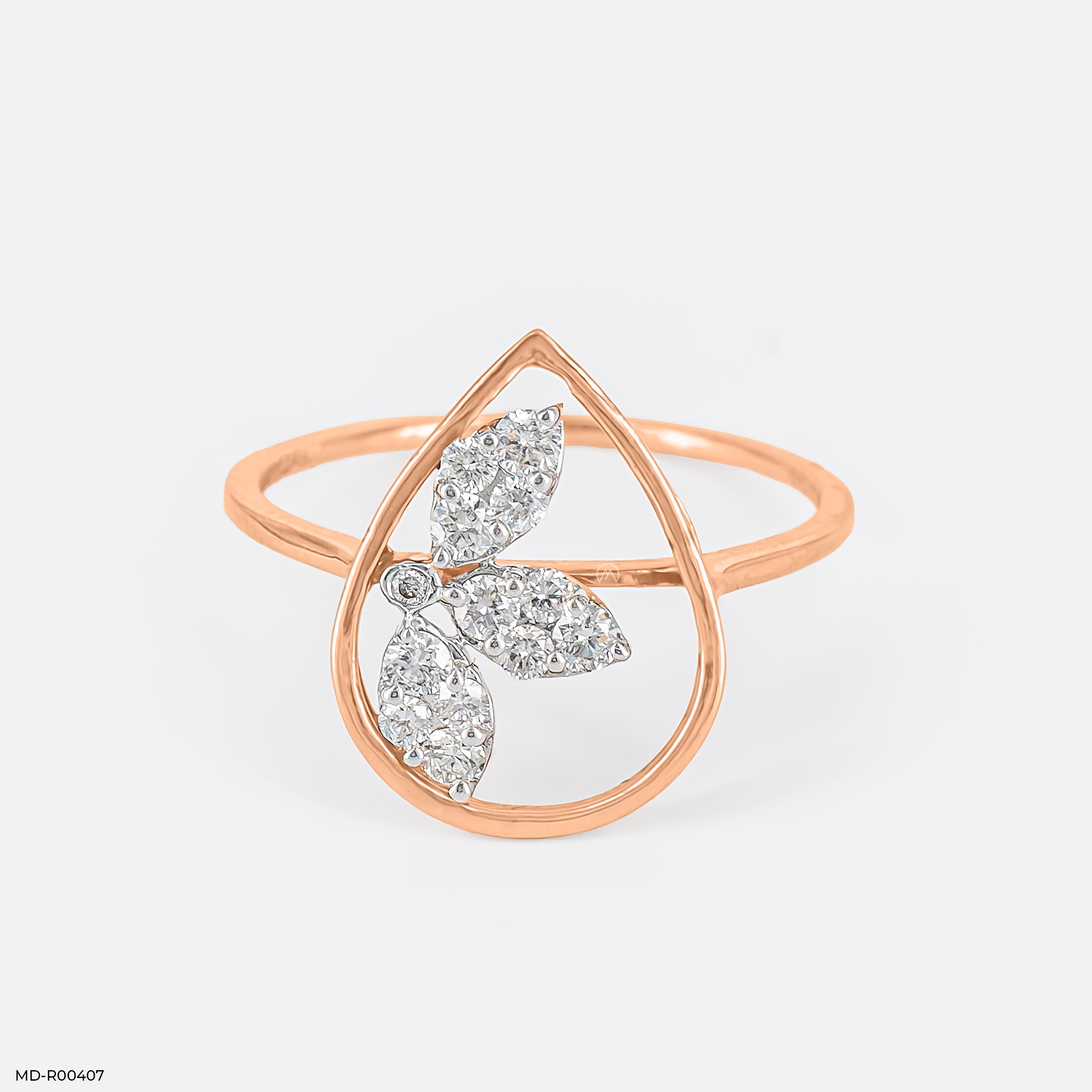 0.25 Carat Sleek Flora Lab Diamond Rings