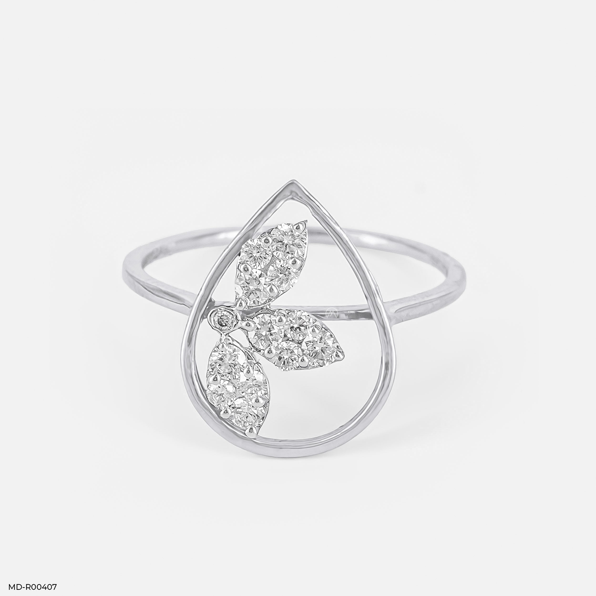 0.25 Carat Sleek Flora Lab Diamond Rings