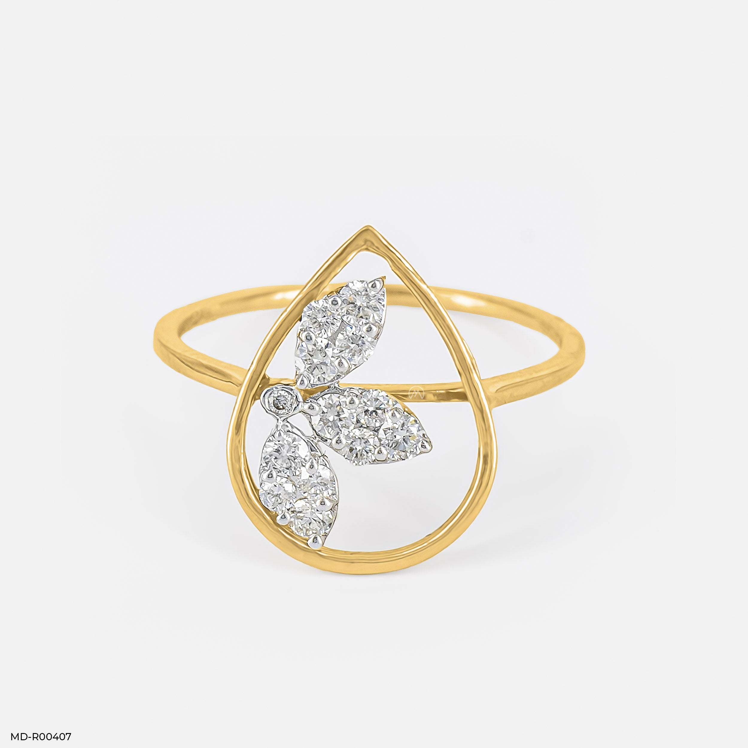 0.25 Carat Sleek Flora Lab Diamond Rings