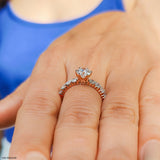 1 Carat Solitaire Diamond Studded Rings 18K Rose Gold