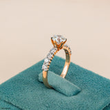1 Carat Round Solitaire Diamond Ring 9K Rose Gold