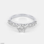 1 Carat Round Solitaire Diamond Ring 9K White Gold