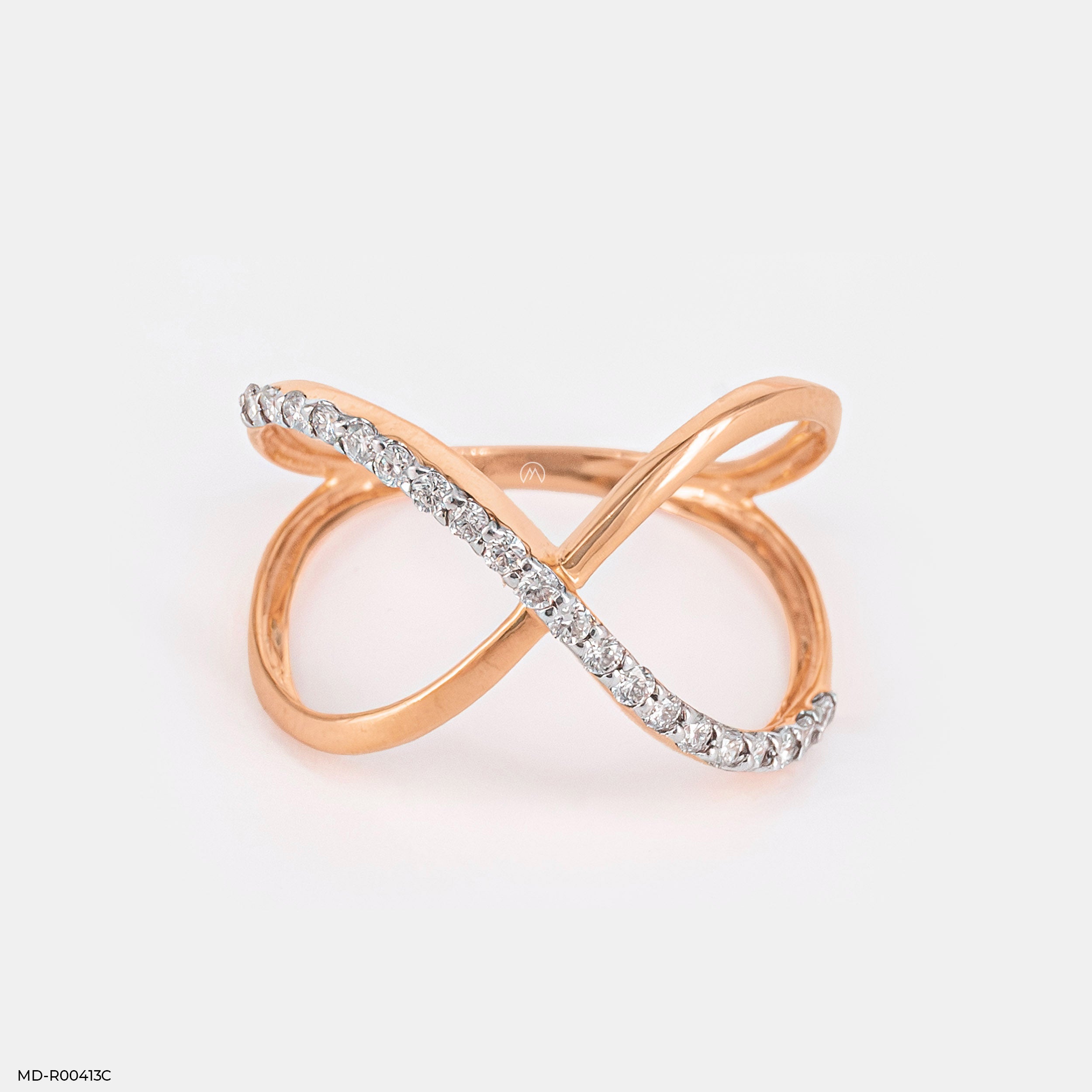 0.20 Carat Infinity Kiss Lab Diamond Crossover Ring
