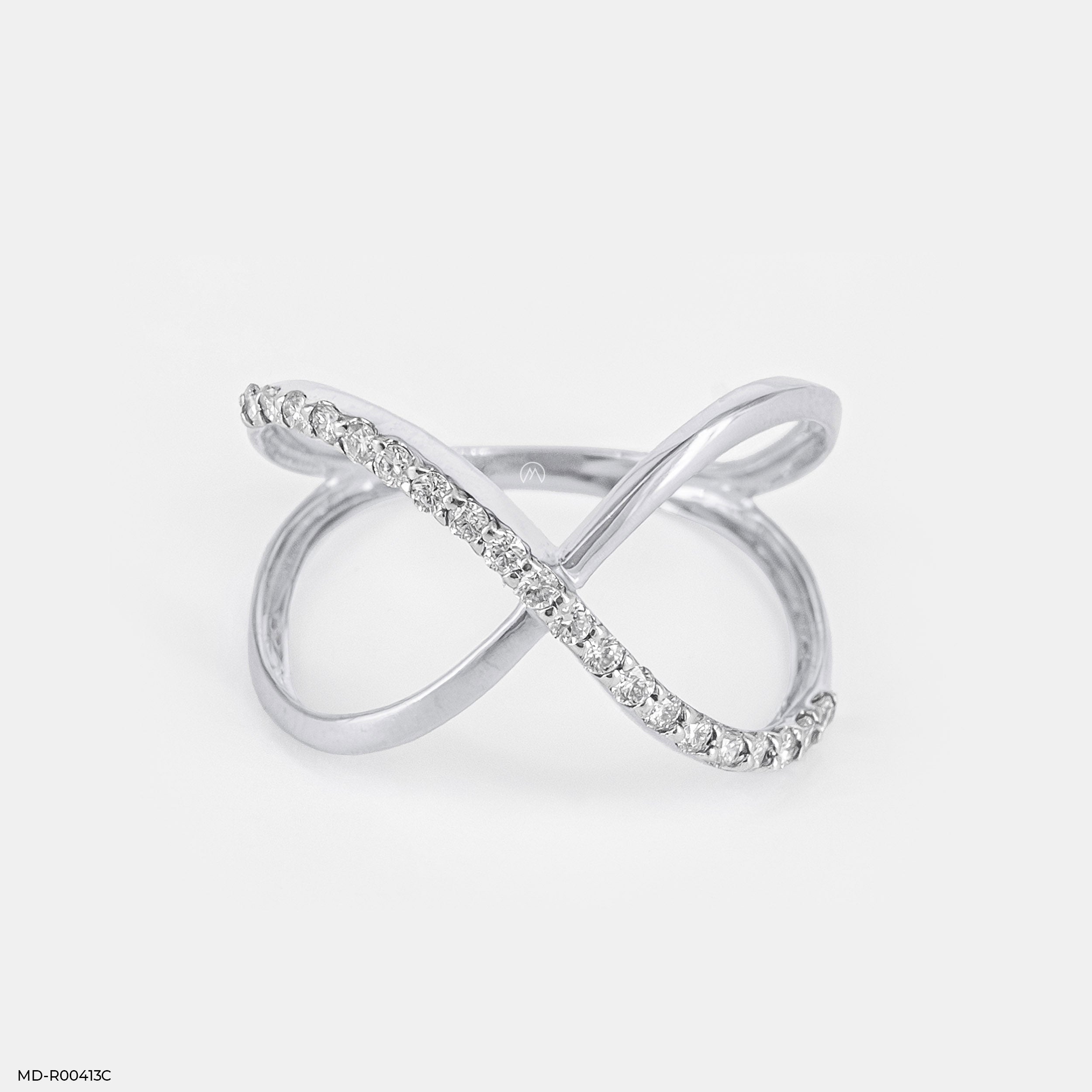 0.20 Carat Infinity Kiss Lab Diamond Crossover Ring
