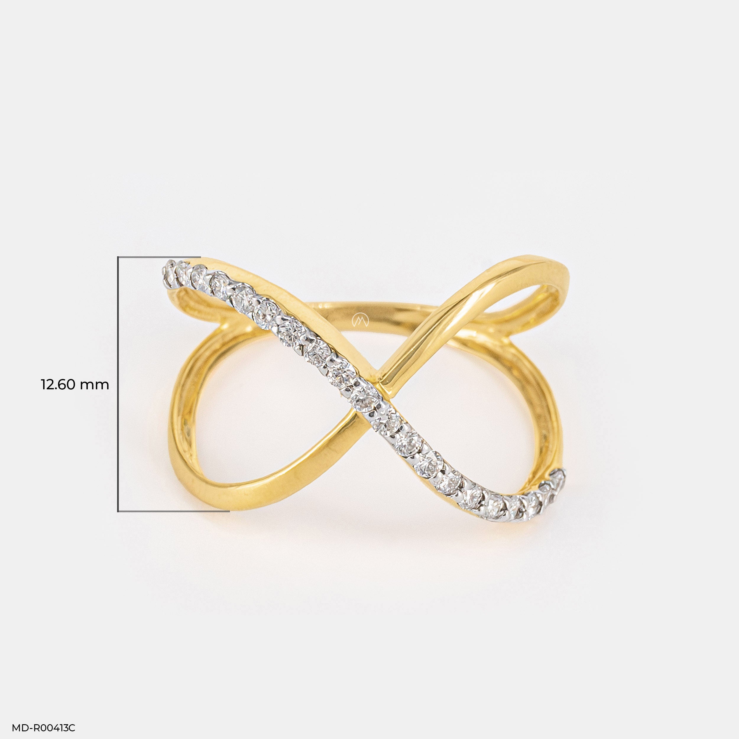 0.20 Carat Infinity Kiss Lab Diamond Crossover Ring