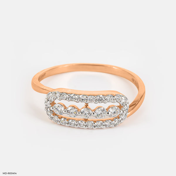 Galaxy Diamond Rings 14K Rose Gold