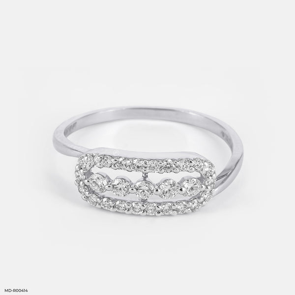 Galaxy Diamond Rings Platinum 950