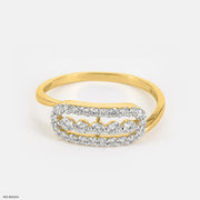 0.35 Carat Galaxy Diamond Ring 14K Yellow Gold