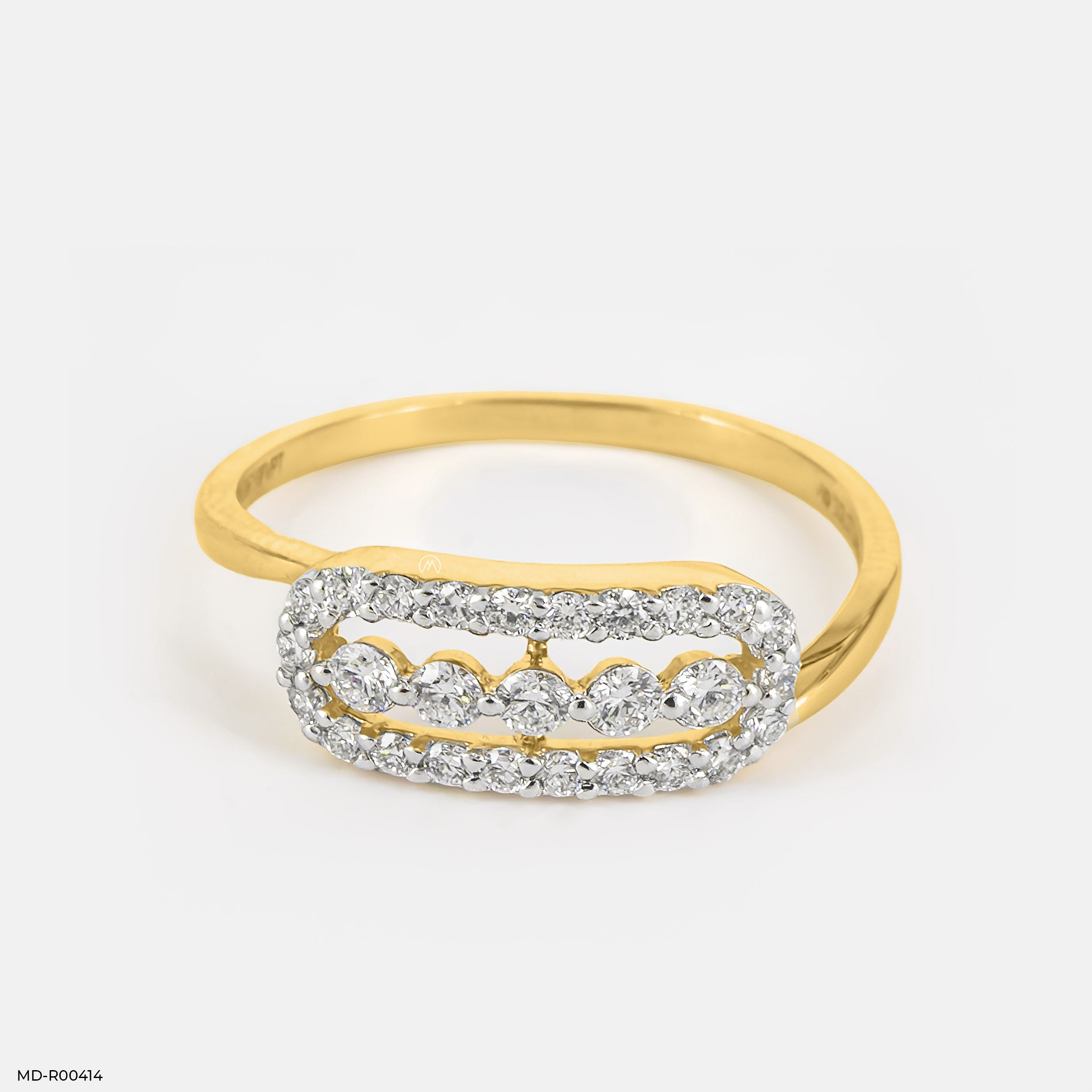 0.35 Carat Galaxy Diamond Ring 9K Rose Gold
