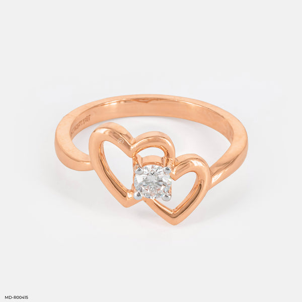 Love And Luck Diamond Rings 14K Rose Gold