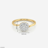 0.20 Carat Blossom Lab Diamond ring 14K Yellow Gold