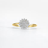 The Sunburst Cluster Ring 14K Yellow Gold