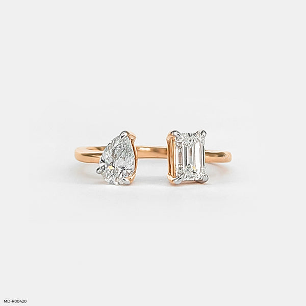 Multi Shape Diamond Rings 14K Rose Gold