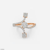 Sparkling Sphere Lab Diamond Ring 14K Rose Gold
