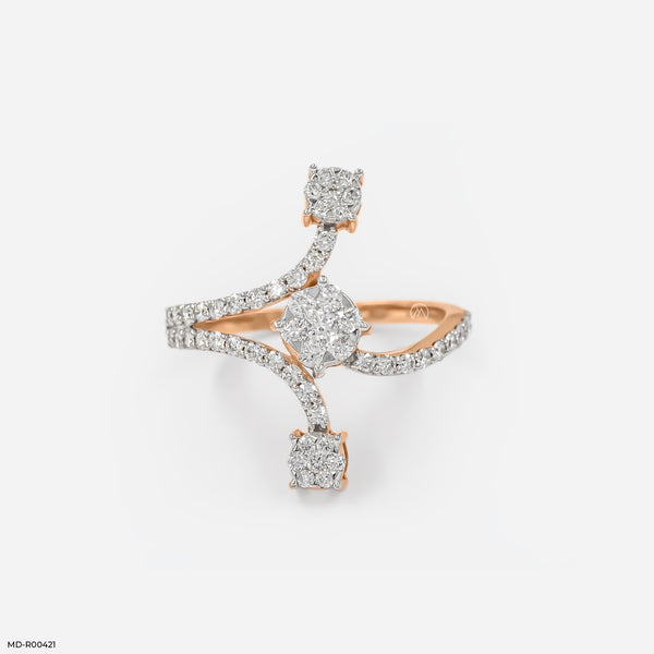 Sparkling Sphere Lab Diamond Ring 14K Rose Gold